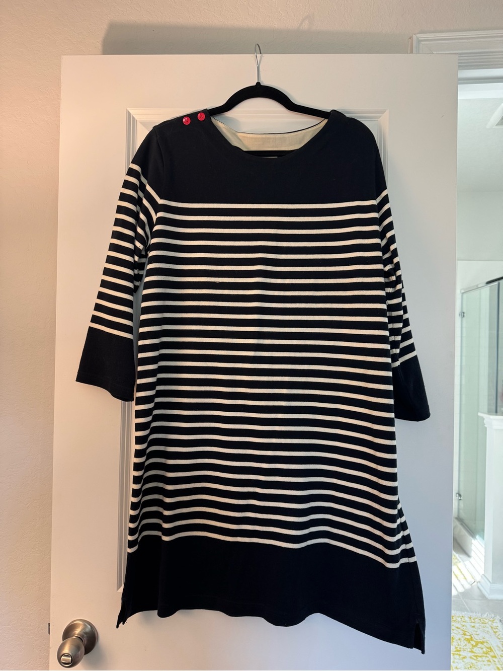 Anthropologie Navy & White Striped Tunic Dress